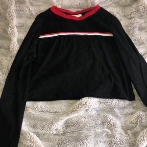 Long sleeve back and striped shirt